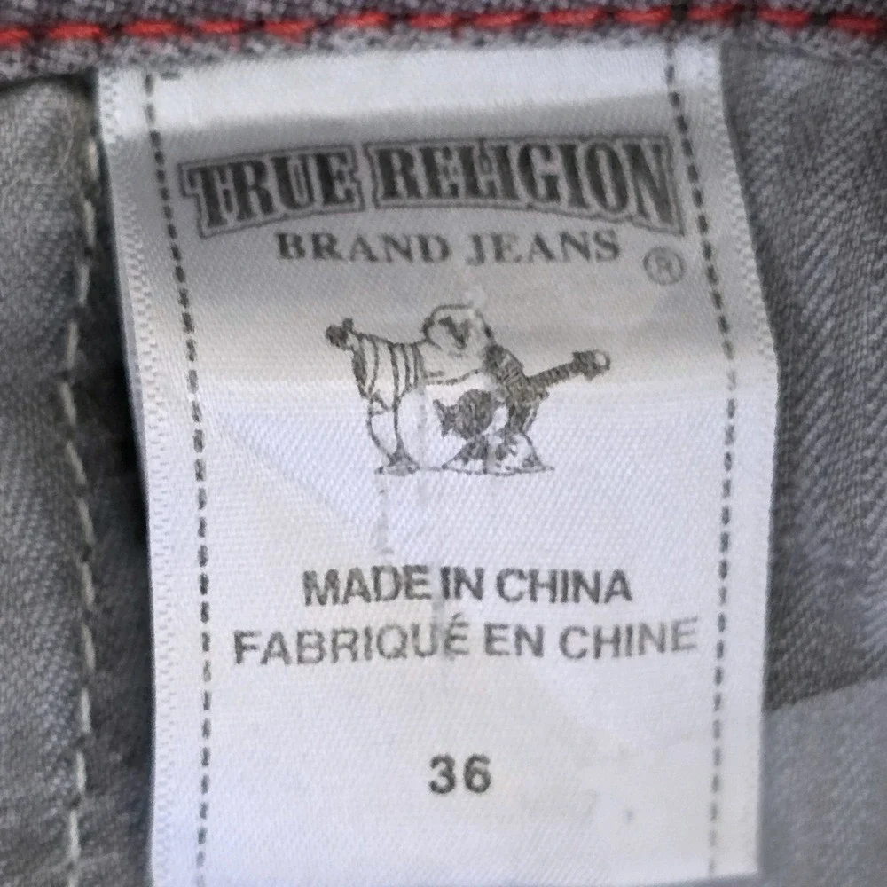 True Religion Vintage 100% Linen Cargo Shorts Mens 36 Charcoal Gray Utility Good